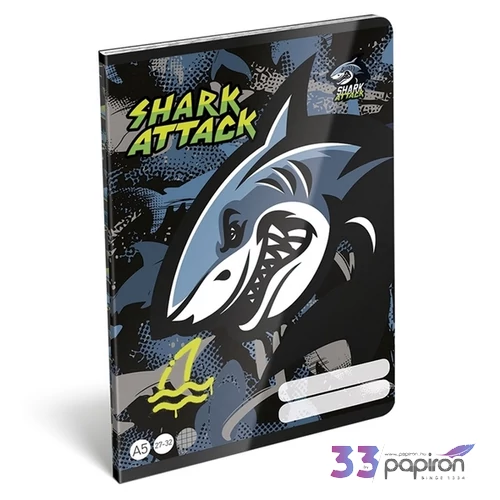 Füzet 27-32 A5 kockás Lizzy26 Shark Attack 32 Lap 