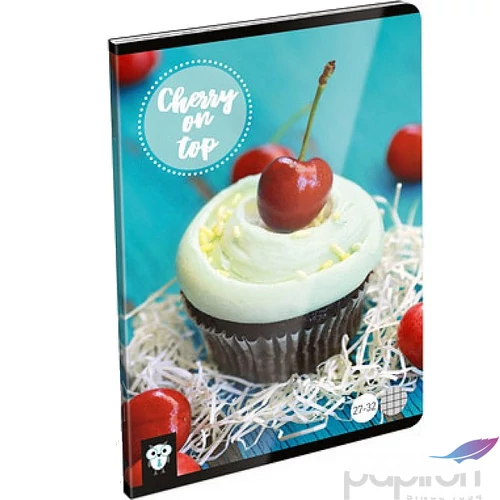 Füzet 27-32 A5 kockás Lizzy Kis bagoly - Sweet Cherry -18' Lizzy kollekció