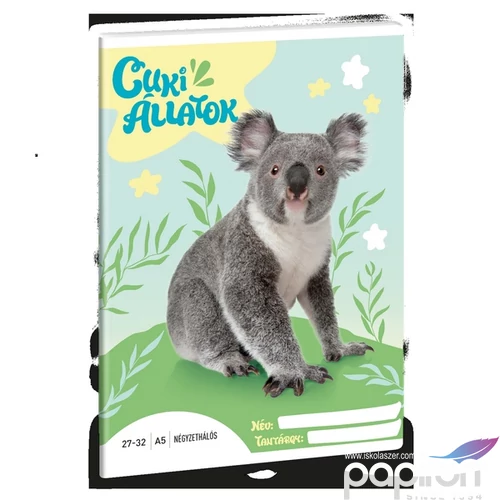 Füzet 27-32 A5 kockás Ars Una Cuki-Koala (5428) 24 53634283 prémium füzet négyzethálós