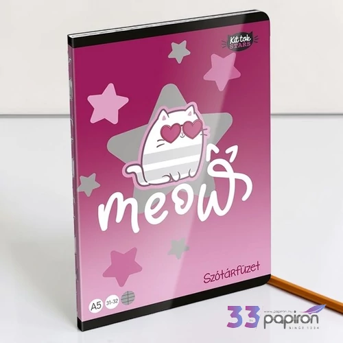 Füzet 31-32 A5 szótár Lizzy26 Kittok Stars Purrfect 32 Lap 
