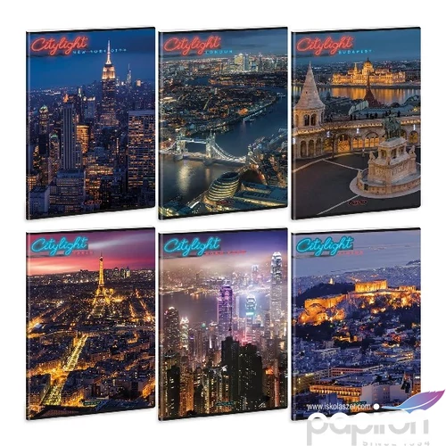 Füzet 80-40 A4 sima Ars Una Extra kapcsos City light (5420)24 53804204 A/4 sima füzet 40lapos 75gr-os
