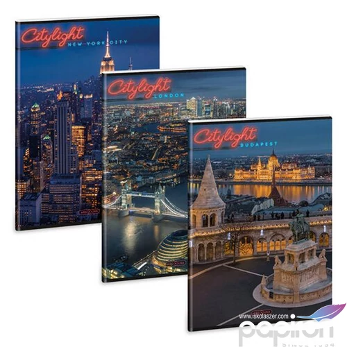 Füzet 80-40 A4 sima Ars Una Extra kapcsos City light (5488)24 53804884