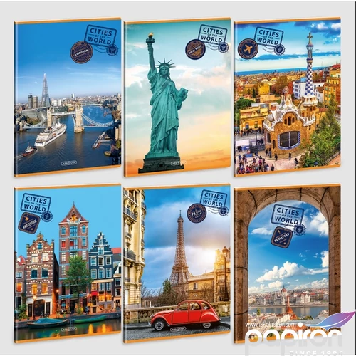 Füzet 81-40 A4 vonalas Ars Una Cities Of The World (5325) 23 53113252 A/4 vonalas 40lapos 75gr-os füz