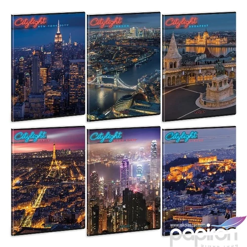 Füzet 87-40 A4 kockás Ars Una Extra kapcsos City light (5420)24 53124203 A/4-es négyzethálós 40lapos 75g