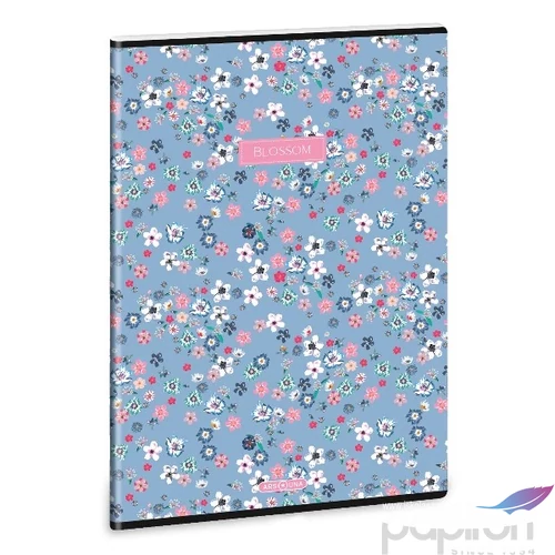 Füzet 87-40 A4 kockás Ars Una Extra kapcsos Pearl Blossom blue(5376)24 53123763 A/4-es négyzethálós 40lapos 75g