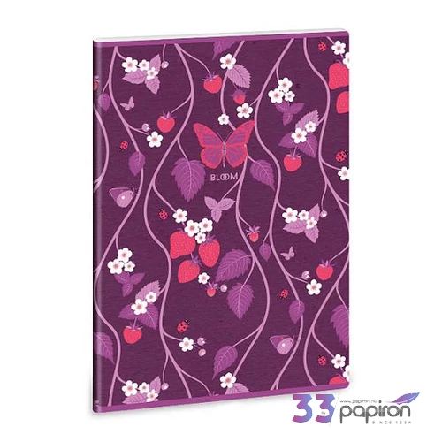 Füzet 87-40 A4 kockás Ars Una Bloom Papillon(5250) 53122506 A/4 kockás füzet 40lapos 75gr-o