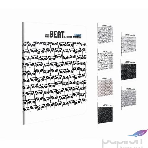 Füzet A4 Gipta Beat PP borítással 60 lapos kockás 4220