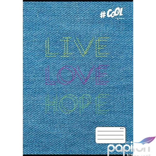 Füzet A4 kockás 32 lapos COOL BY VICTORIA, Live-love-hope 87-32 ISVFC85