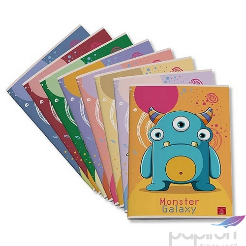 Füzet A/4 Pigna Monster Galaxy 42 lapos vonalas margós