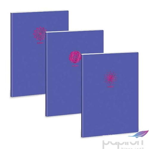 Füzet A4 ponthálós Ars Una Violet Spring(5246) 53102461 Extra kapcsos prémium füzet