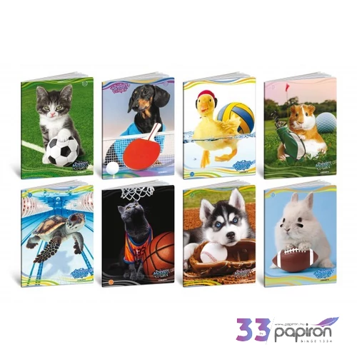 Füzet A4 vonalas Blasetti 100g 38lap ACTIVITY PETS