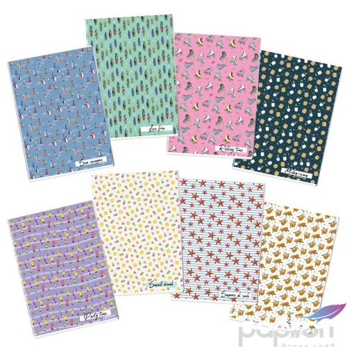 Füzet A4 vonalas Blasetti 100g kemény fedeles 38l Pattern
