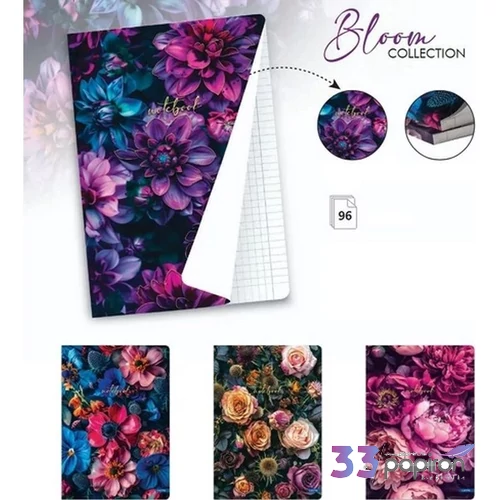 Füzet A/5 96lap vonalas Bloom