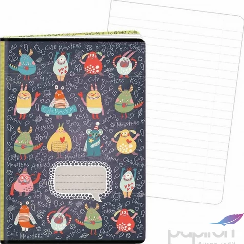 Füzet A5 Argus Cute Monsters vonalas 40 lapos 1592-0290