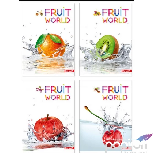 Füzet A5 Dan-Mark kockás Fruit World, 60lap, fóliázott 038502 a minta szabadon nem választható