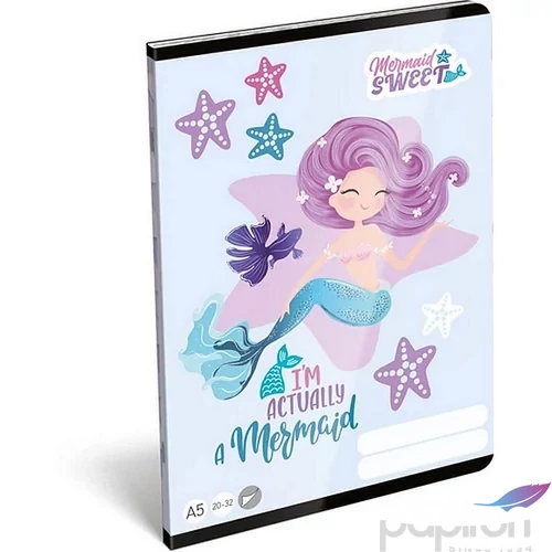 Füzet A/5 sima Mermaid, Sweet 