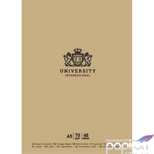 Füzet A5 vonalas Shkolyaryk 21-32 48lap, University International, v Kötött és tűzött füzetek A5