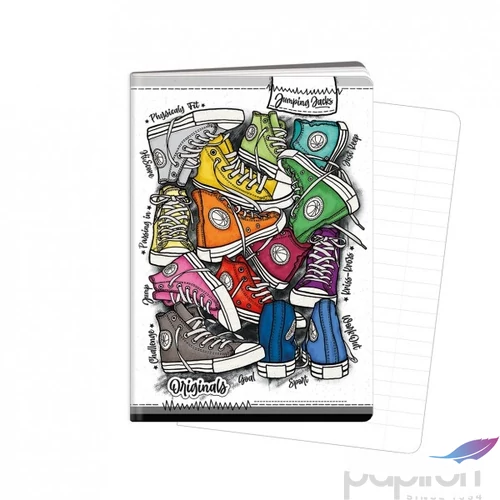 Füzet Argus A5 40 lapos Jumping Jacks tornacipők vonalas