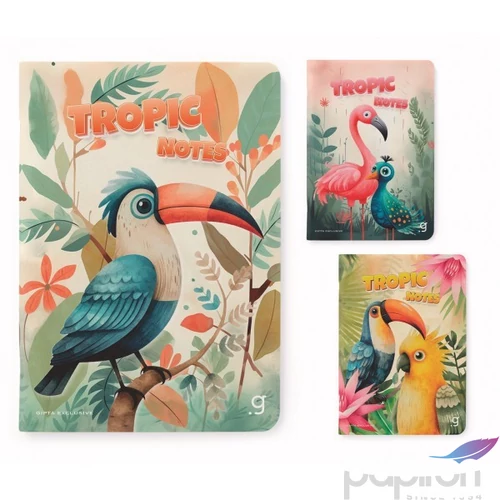 Füzet GIPTA A/4 vonalas Tropic Notes  karton borítással 60 lapos 7376
