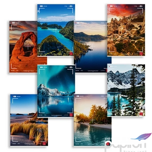 Füzet tűzött A4 Pigna vonalas Wanderful Place 42lapos margós iskolaszezonos termék 02330640C