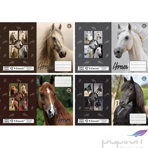 Füzetborító A5 Horses T-Creativ, vegyes minták 