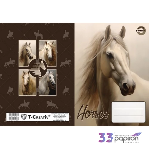 Füzetborító A5 Horses T-Creativ, vegyes minták