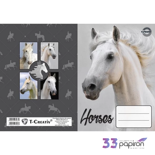 Füzetborító A5 Horses T-Creativ, vegyes minták