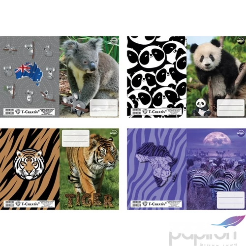 Füzetborító A5 Wild animals T-Creativ, vegyes minták