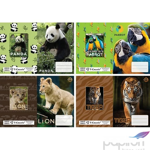 Füzetborító A5 Wild animals T-Creativ, vegyes minták 