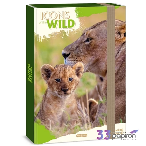 Ars Una A4 Füzetbox 25' Icons Of The Wild-Lions oroszl 50855049 prémium minőség