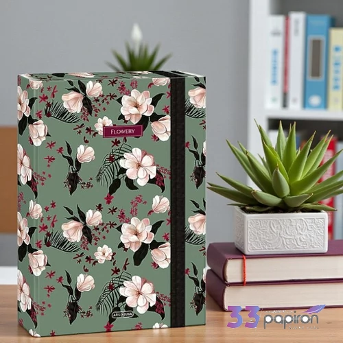 Ars Una A4 Füzetbox 26' Flowery green 50855353 prémium minőség