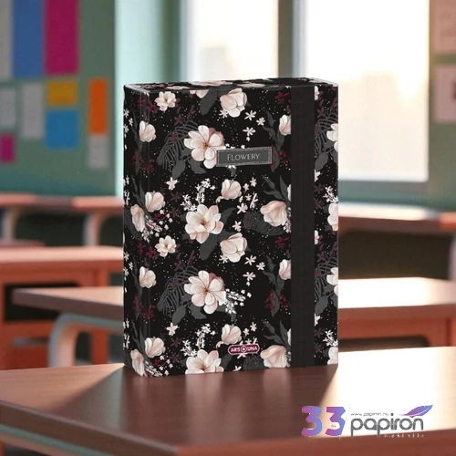 Ars Una A5 Füzetbox 24' Flowery black 50863747 prémium minőség