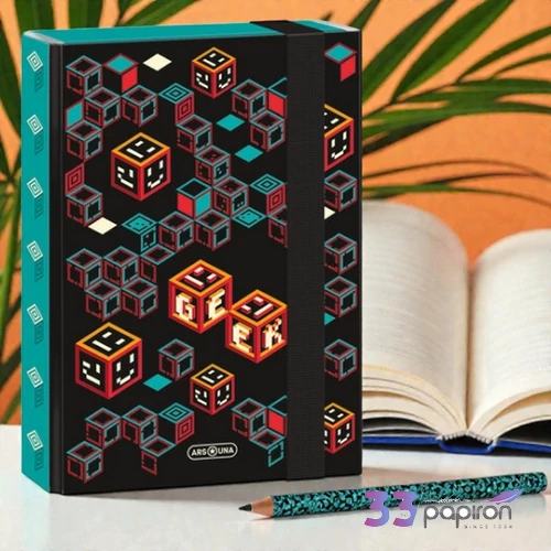 Ars Una A5 Füzetbox 23' Geek kocka 50862566 prémium minőség