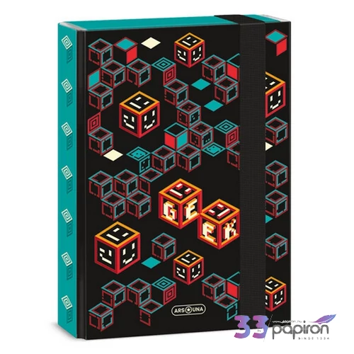 Ars Una A5 Füzetbox 23' Geek kocka 50862566 prémium minőség