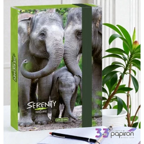 Ars Una A5 Füzetbox 22' Serenity-elephant 50863334 prémium minőség