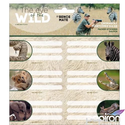 Füzetcímke Ars Una 3x6db The Eyes Of The Wild-2 53831132 Öntapadós - egy csomagban külön