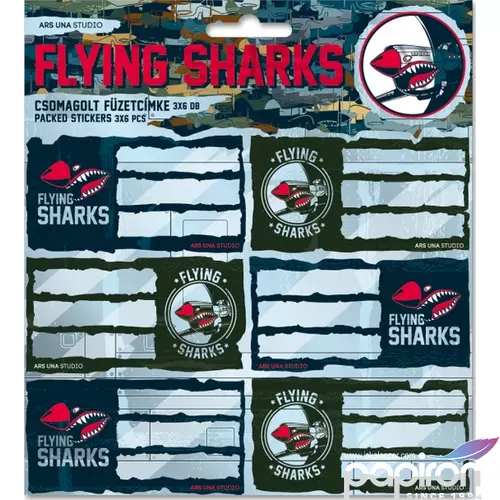 Füzetcímke Ars Una 3x6db Flying Shark 53830012 csomagolt Ars Una kollekció