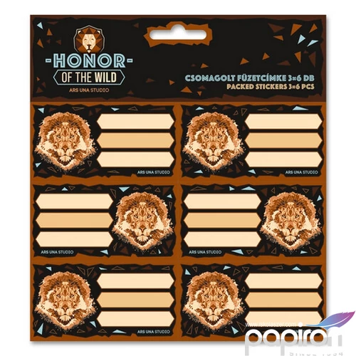 Füzetcímke Ars Una 3x6db Honor Of The Wild (5132) 22 53831323 Öntapadós - egy csomagban külön