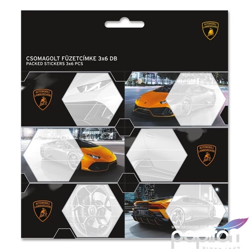 Füzetcímke Ars Una 3x6db Lamborghini (5125) 22 53831255 Öntapadós - egy csomagban külön