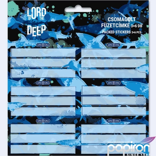 Füzetcímke Ars Una 3x6db 24'' Lord of the Deep cápa (5337) 53833372 Öntapadós - egy csomagban külön