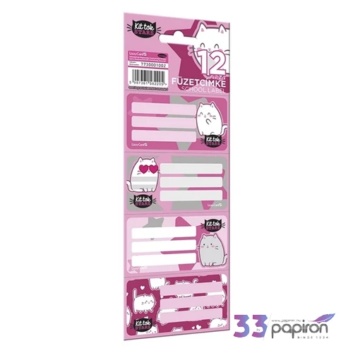Füzetcímke Lizzy 26 Kittok Stars Purrfect 12 Db/Csomag 