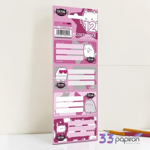 Füzetcímke Lizzy 26 Kittok Stars Purrfect 12 Db/Csomag 