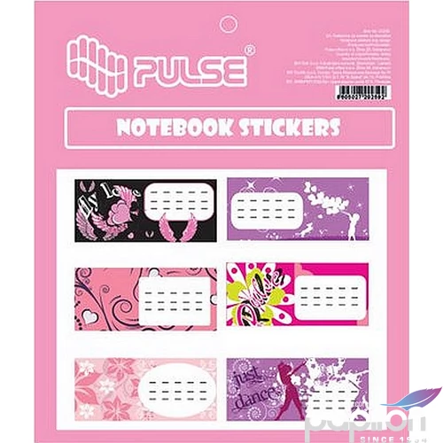 Füzetcímke Pulse 30db-os Girls Iskolai papírok Pulse 220259