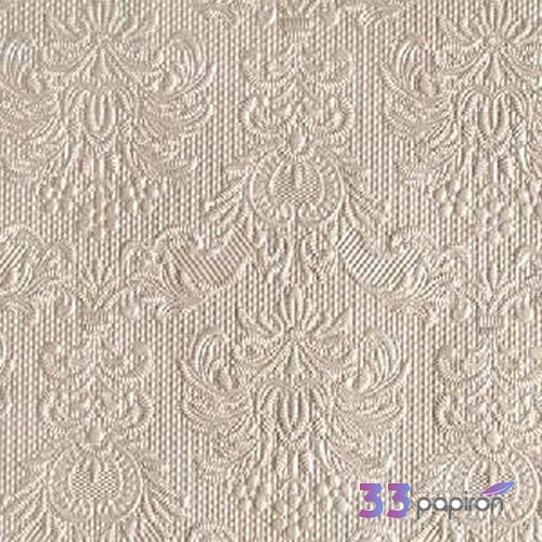 Szalvéta Ambiente Elegance Elegance pearl taupe dombornyomott papírszalvéta 25x25cm,15db-os