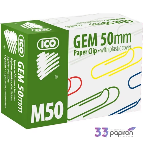 Gémkapocs 50mm M 50 ICO színes 100db