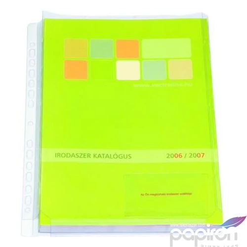 Genotherm fűzős JUMBO C A4 víztiszta 180mik. katalógustartó 1csomag/10db; az ár darabos