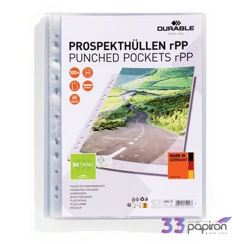 Genotherm lefűzhető PP A4 80 mikron DURABLE rPP