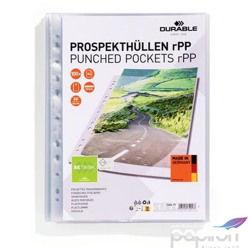 Genotherm lefűzhető PP A4 80 mikron DURABLE rPP