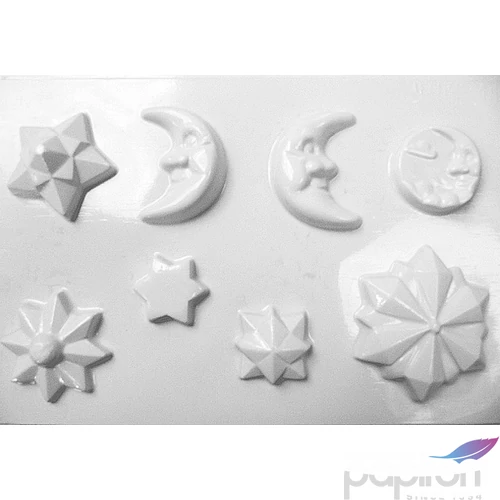 Gipszkiöntő forma hold, csillagok 3D GK0035