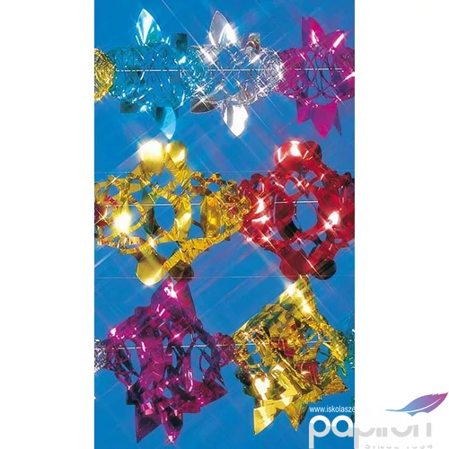 Party girland fólia csillogó színes 15cmx2, 7m 3db/csomag R1019